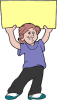 +clipart+boy+holding+sign+ clipart