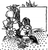 +clipart+kids+in+garden+title+page+ clipart