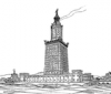 +building+structure+Lighthouse+of+Alexandria+ clipart