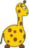 +animal+africa+cartoon+giraffe+right+ clipart