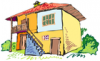 +building+home+dwelling+house+back+entrance+ clipart