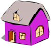 +rural+country+building+cottage+isolated+purple+ clipart