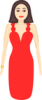 +clothes+clothing+apparel+lady+in+red+ clipart
