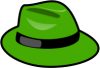 +headware+apparel+fedora+green+ clipart