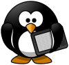+technology+tech+ebook+penguin+ clipart