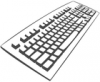 +tech+computer+hardware+keyboard+angled+outline+ clipart