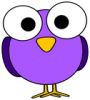 +education+learn+owl+bug+eye+purple+ clipart