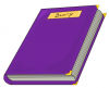 +read+reading+diary+purple+ clipart