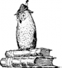 +read+reading+wise+owl+on+books+ clipart
