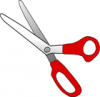 +education+supply+round+tip+scissors+red+ clipart