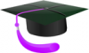 +hat+graduation+cap+purple+tassle+ clipart