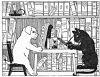 +read+cat+and+dog+in+library+ clipart