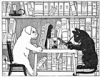 +read+cat+and+dog+in+library+ clipart