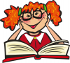 +read+girl+reading+laughing+ clipart