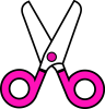 +cut+sharp+utensile+safety+scissors+pink+ clipart