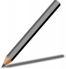 +write+writing+utensile+pencil+with+shadow+gray+ clipart