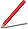 +write+writing+utensile+pencil+with+shadow+red+ clipart