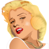 +famous+people+celebrity+actor+actress+Marilyn+Monroe+vector+ clipart