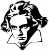 +famous+people+composer+musician+Beethoven+BW+ clipart