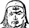 +famous+people+military+warrior+history+Genghis+Khan+lineart+2+ clipart