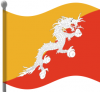 +flag+emblem+country+bhutan+flag+waving+ clipart