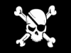 +flag+emblem+pennant+pirate+flag+skull+bones+patch+ clipart