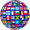 +flag+emblem+pennant+world+flags+globe+blue+ clipart