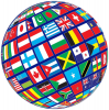 +flag+emblem+pennant+world+flags+globe+tilted+blue+ clipart