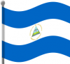 +flag+emblem+country+nicaragua+flag+waving+ clipart
