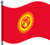 +flag+emblem+country+kyrgyzstan+flag+waving+ clipart