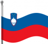 +flag+emblem+country+slovenia+flag+waving+ clipart