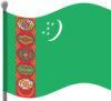 +flag+emblem+country+turkmenistan+flag+waving+ clipart