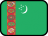 +flag+emblem+country+turkmenistan+outlined+ clipart
