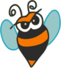 +bug+insect+bumblebee+bee+angry+orange+ clipart