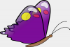 +bug+insect+flying+butterfly+purple+with+colored+wingtips+ clipart