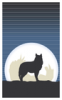 +animal+canine+Coyote+with+Moon+ clipart