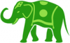 +animal+mammal+Elephantidae+circus+elephan+green+ clipart