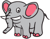 +animal+mammal+Elephantidae+elephant+pink+and+gray+ clipart