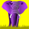 +animal+mammal+Elephantidae+elephant+purple+yellow+ clipart