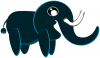 +animal+mammal+Elephantidae+elephant+style+vector+ clipart