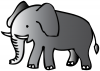 +animal+mammal+Elephantidae+elephant+vector+ clipart