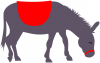 +animal+Equidae+Donkey+with+saddle+blanket+ clipart