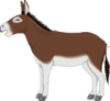 +animal+donkey+profile+ clipart