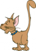 +feline+animal+cartoon+smug+cat+high+tail+ clipart