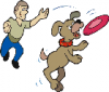 +animal+canine+canid+dog+cartoon+frisbee+catching+2+ clipart