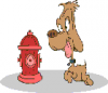 +animal+canine+canid+dog+cartoon+happy+to+see+hydrant+ clipart