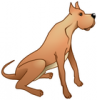+animal+canine+canid+dog+sitting+ clipart