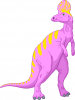 +extinct+dinosaur+jurassic+Lambeosaurus+pink+ clipart
