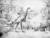 +extinct+dinosaur+jurassic+Struthiomimus+ clipart