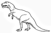+extinct+dinosaur+jurassic+Trex+outline+ clipart